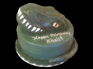Custom dinosuar birthday cake